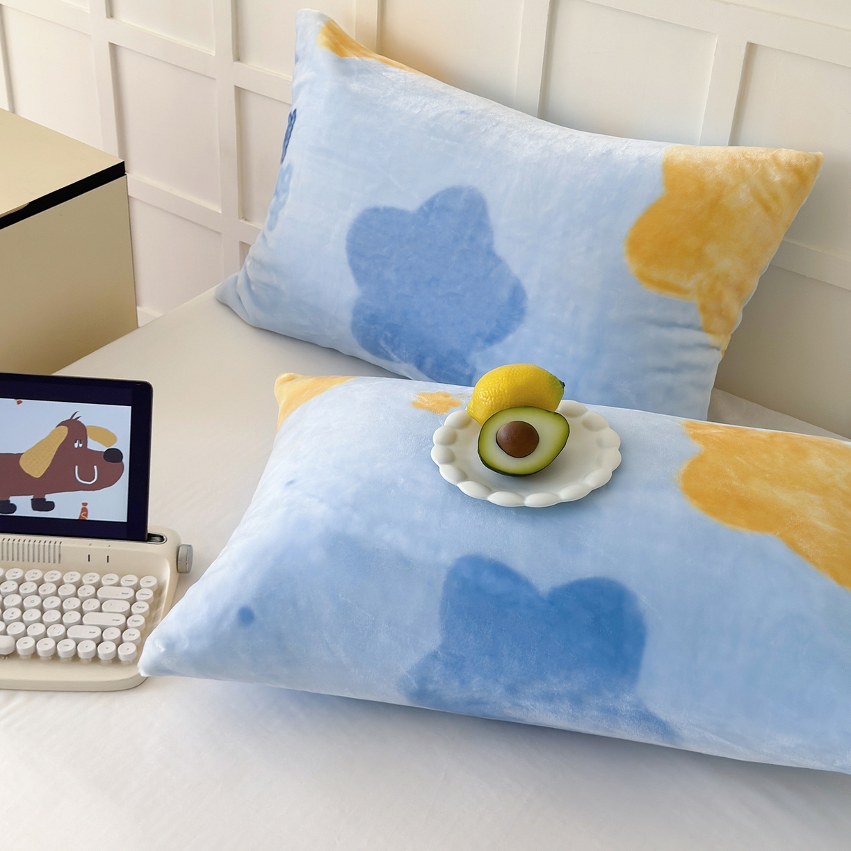 91家纺网 家纺一手货源 找家纺 舒隅家纺 2025新款双层印花云毯毛毯毯子 闪烁星河