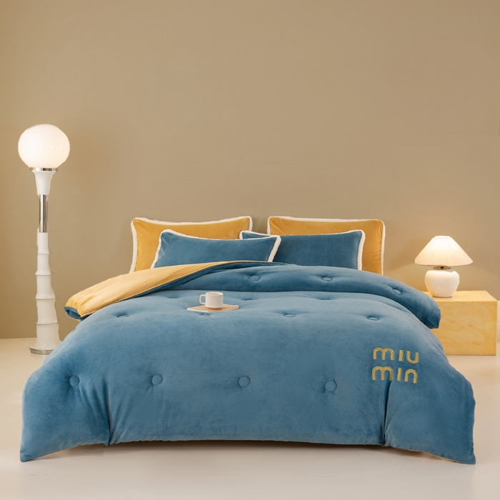 91家纺网 家纺一手货源 找家纺 梦初语 2025新款牛奶绒被子冬被冬季加厚保暖棉被宿舍单人被芯2025新款被褥（热款产品） min-兰