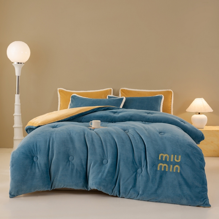 91家纺网 家纺一手货源 找家纺 梦初语 2025新款牛奶绒被子冬被冬季加厚保暖棉被宿舍单人被芯2025新款被褥（热款产品） min-兰