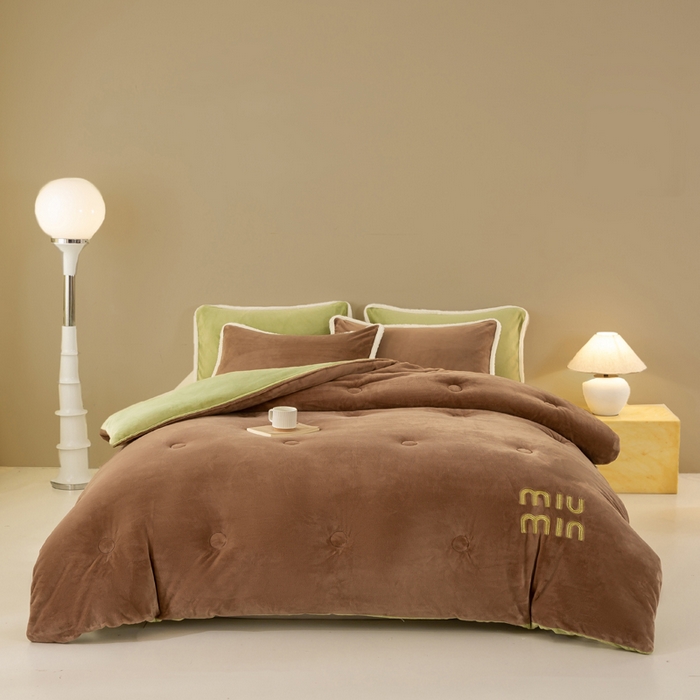 91家纺网 家纺一手货源 找家纺 梦初语 2025新款牛奶绒被子冬被冬季加厚保暖棉被宿舍单人被芯2025新款被褥（热款产品） min-棕