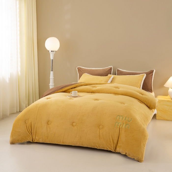 91家纺网 家纺一手货源 找家纺 梦初语 2025新款牛奶绒被子冬被冬季加厚保暖棉被宿舍单人被芯2025新款被褥（热款产品） min-咖