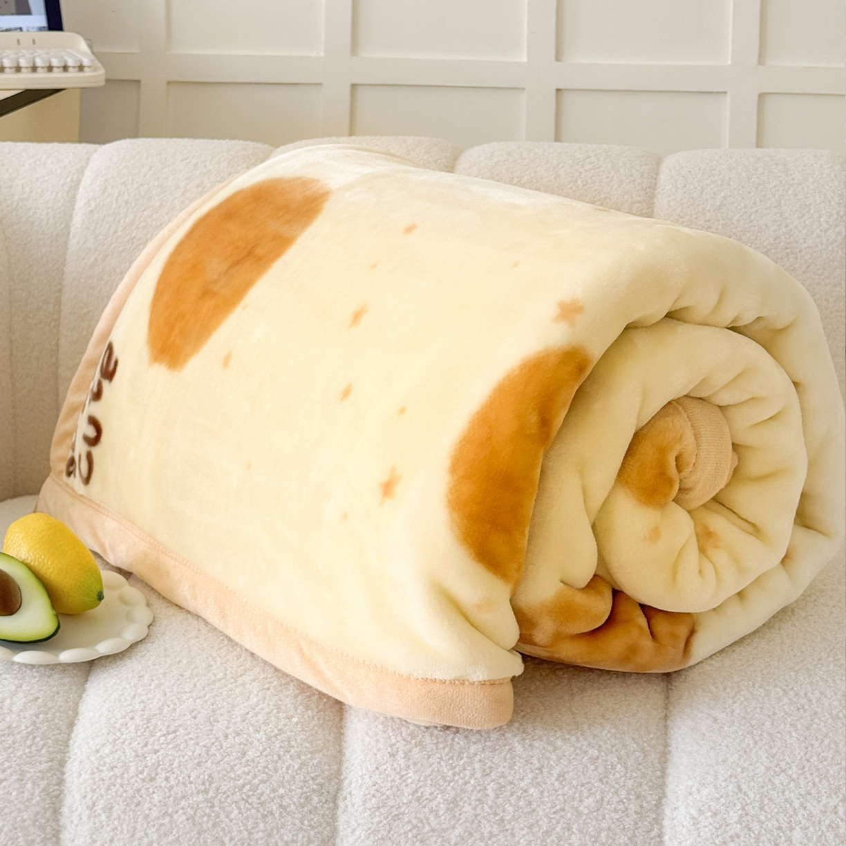 91家纺网 家纺一手货源 找家纺 舒隅家纺 2025新款双层印花云毯毛毯毯子 梦幻波点-棕