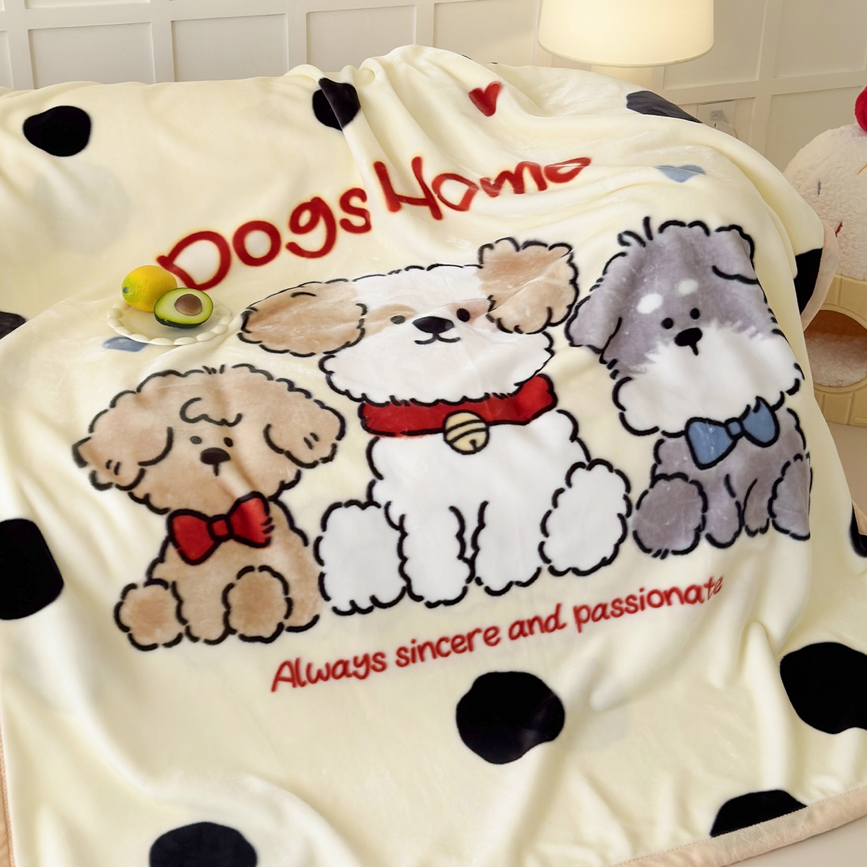 91家纺网 家纺一手货源 找家纺 舒隅家纺 2025新款大版印花云毯毛毯毯子 波点家族