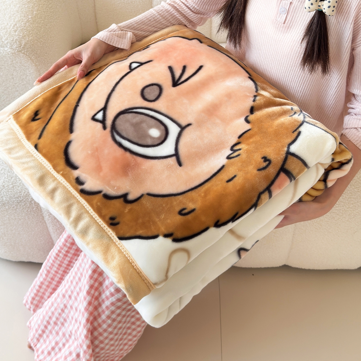 91家纺网 家纺一手货源 找家纺 舒隅家纺 2025新款大版印花云毯毛毯毯子 萌趣派对