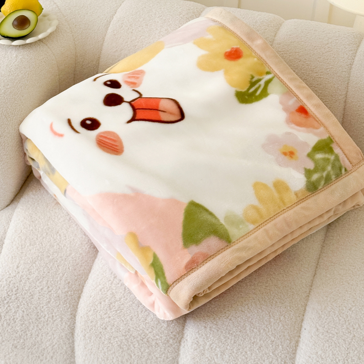 91家纺网 家纺一手货源 找家纺 舒隅家纺 2025新款大版印花云毯毛毯毯子 狗狗乐园