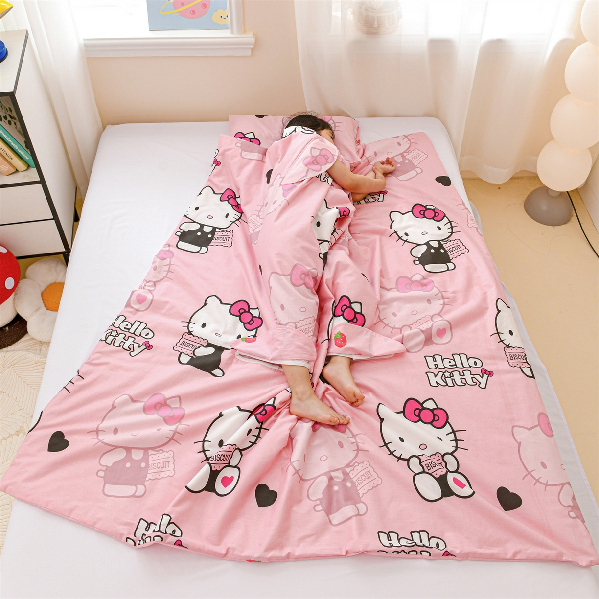 91家纺网 家纺一手货源 找家纺 （总）名兮家居 2025新款正版授权全棉纯棉儿童护肚防踢睡袋