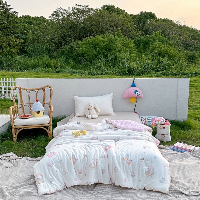 小芽家居 2025新款A类豆豆被 甜梦小被-白