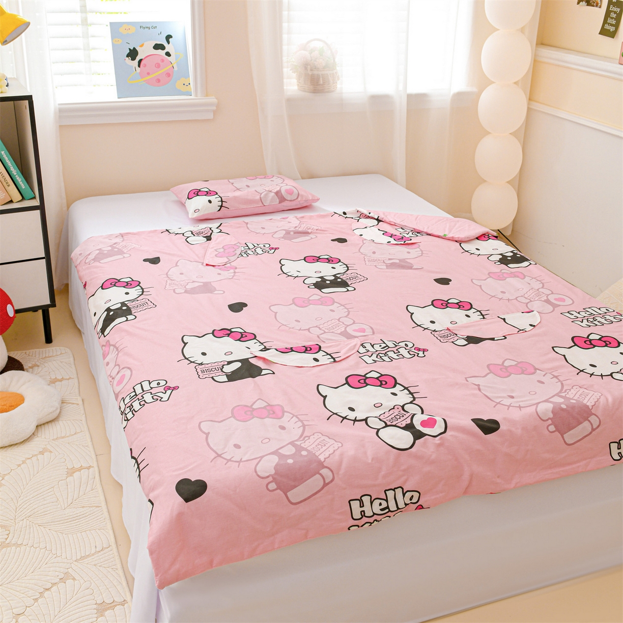 91家纺网 家纺一手货源 找家纺 （总）名兮家居 2025新款正版授权全棉纯棉儿童护肚防踢睡袋