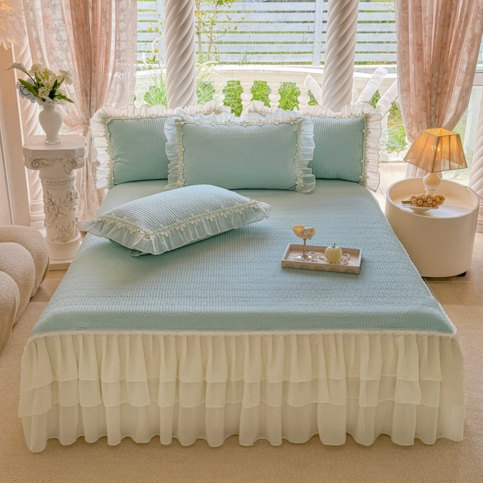 91家纺网 家纺一手货源 找家纺 （总）依蔓羽 2025新款全棉水洗棉太阳花三件套系列