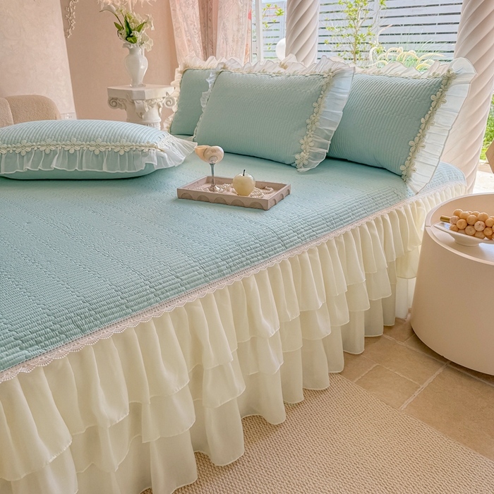 91家纺网 家纺一手货源 找家纺 （总）依蔓羽 2025新款全棉水洗棉太阳花三件套系列