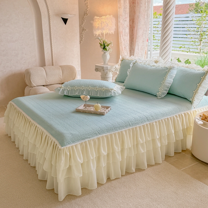 91家纺网 家纺一手货源 找家纺 （总）依蔓羽 2025新款全棉水洗棉太阳花三件套系列