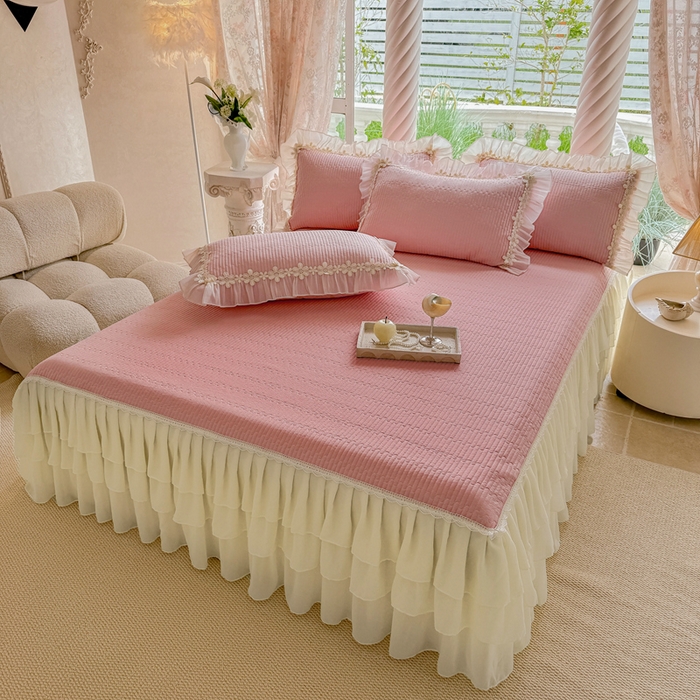 91家纺网 家纺一手货源 找家纺 （总）依蔓羽 2025新款全棉水洗棉太阳花三件套系列