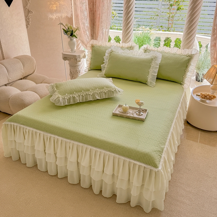 91家纺网 家纺一手货源 找家纺 （总）依蔓羽 2025新款全棉水洗棉太阳花三件套系列