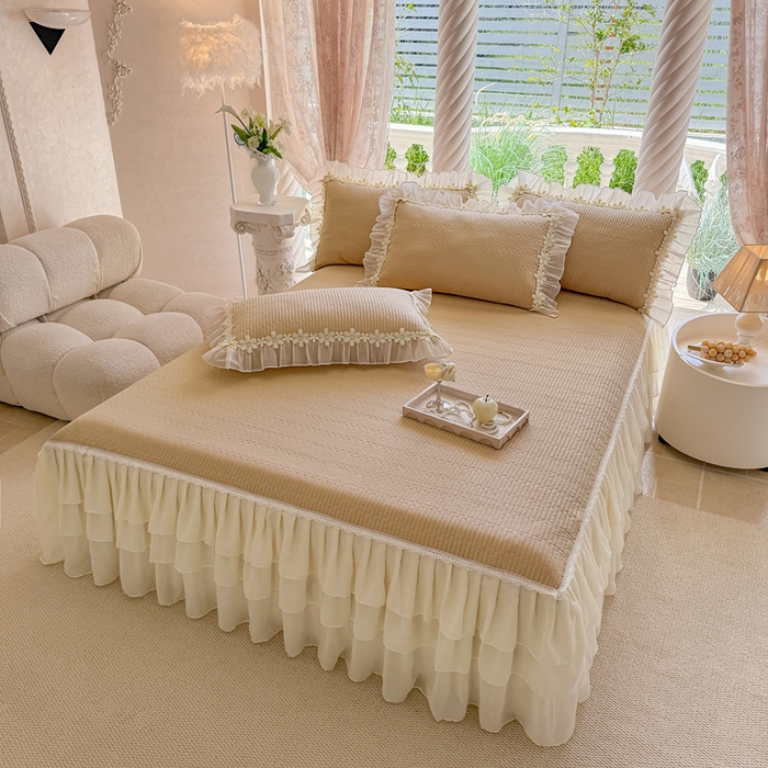 91家纺网 家纺一手货源 找家纺 （总）依蔓羽 2025新款全棉水洗棉太阳花三件套系列