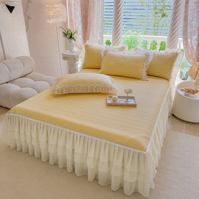 91家纺网 家纺一手货源 找家纺 （总）依蔓羽 2025新款全棉水洗棉太阳花三件套系列