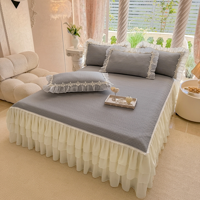 91家纺网 家纺一手货源 找家纺 （总）依蔓羽 2025新款全棉水洗棉太阳花三件套系列