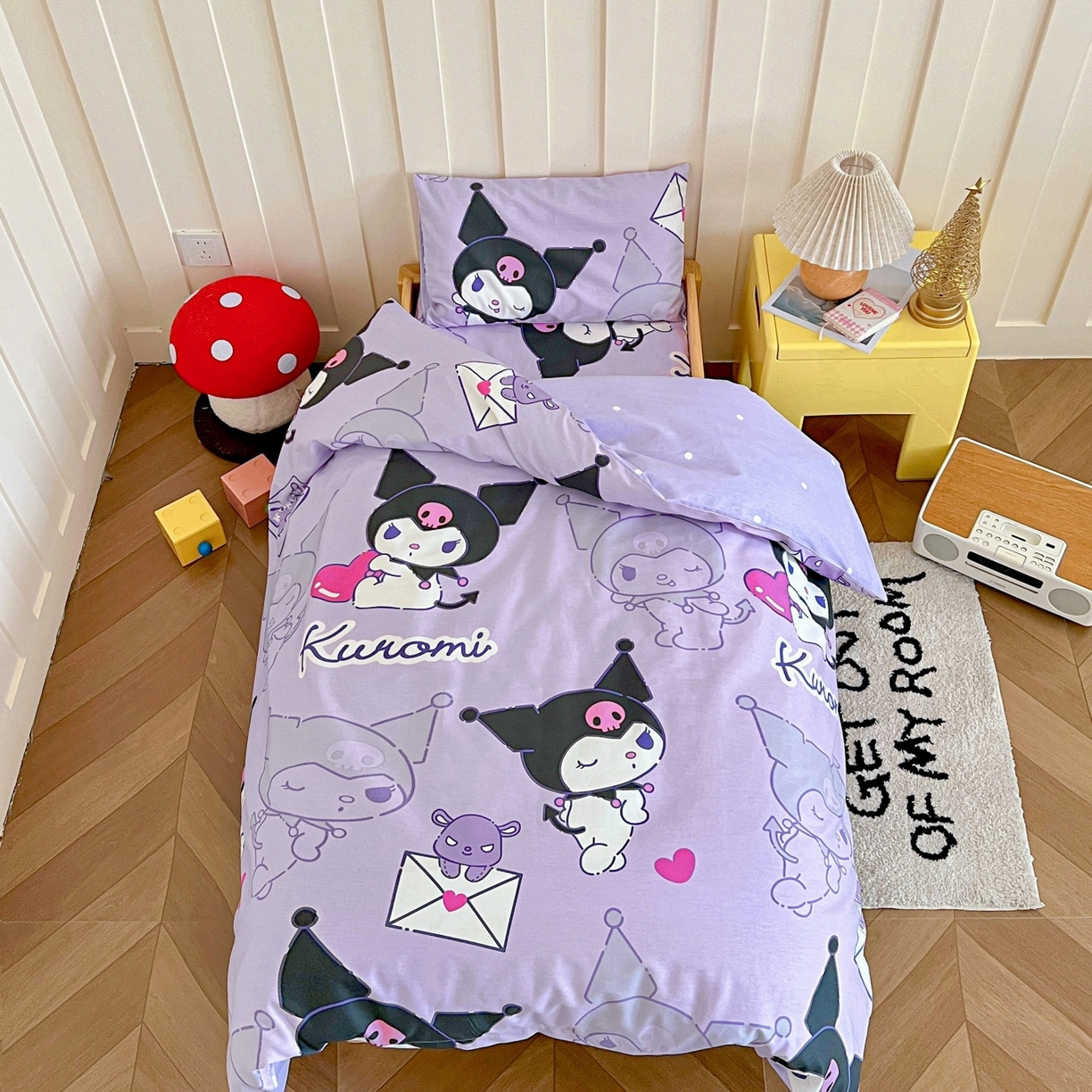 91家纺网 家纺一手货源 找家纺 （总）名兮家居 2025新款全棉小版经典奥特曼-三丽鸥幼儿园儿童套件【含防伪标】