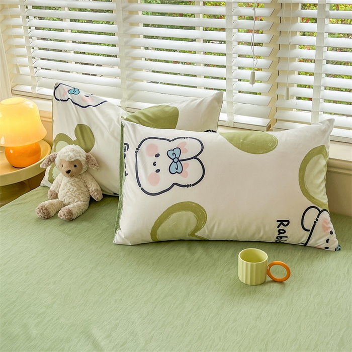 91家纺网 家纺一手货源 找家纺 郝媳妇家纺 2025新款植物羊绒加厚磨毛水洗棉亲肤棉三件套四件套 爱尚兔