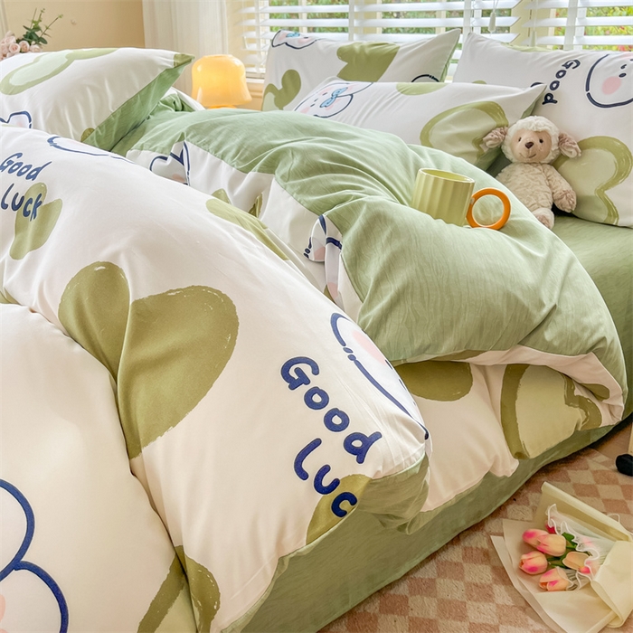 91家纺网 家纺一手货源 找家纺 郝媳妇家纺 2025新款植物羊绒加厚磨毛水洗棉亲肤棉三件套四件套 爱尚兔