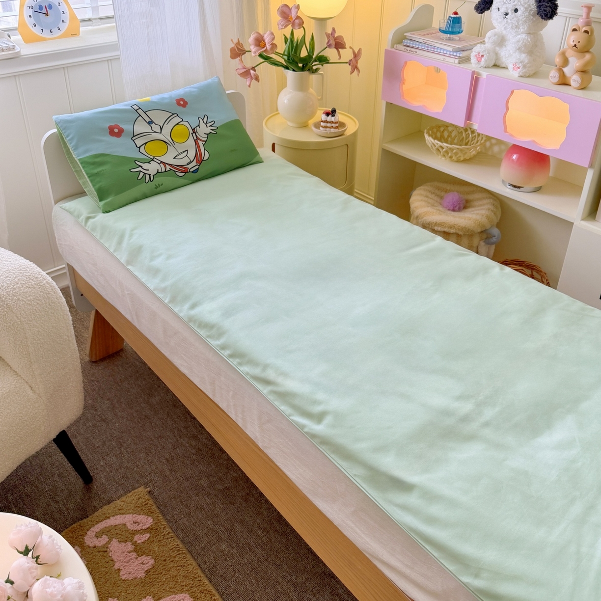 91家纺网 家纺一手货源 找家纺 名兮家居 2025新款全棉大版经典奥特曼幼儿园儿童套件【含防伪标】 奥特曼郊游