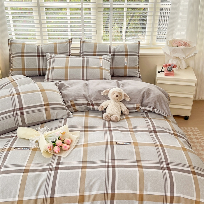 91家纺网 家纺一手货源 找家纺 郝媳妇家纺 2025新款植物羊绒加厚磨毛水洗棉亲肤棉三件套四件套 曼妙人生