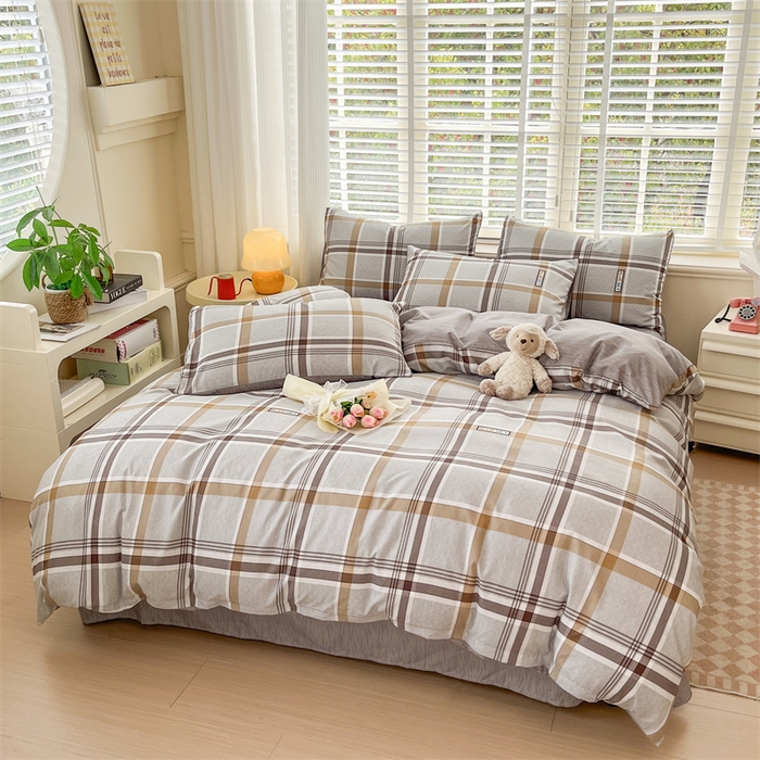 91家纺网 家纺一手货源 找家纺 郝媳妇家纺 2025新款植物羊绒加厚磨毛水洗棉亲肤棉三件套四件套 曼妙人生