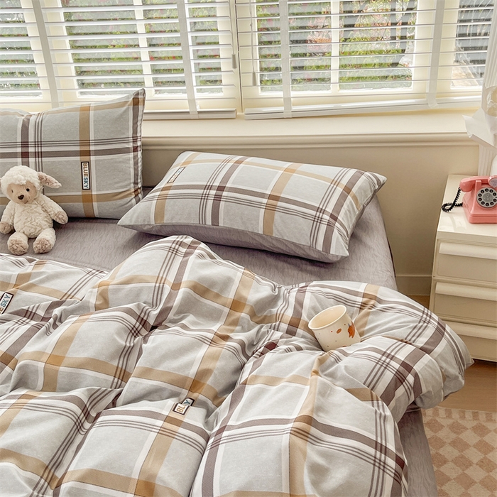 91家纺网 家纺一手货源 找家纺 郝媳妇家纺 2025新款植物羊绒加厚磨毛水洗棉亲肤棉三件套四件套 曼妙人生