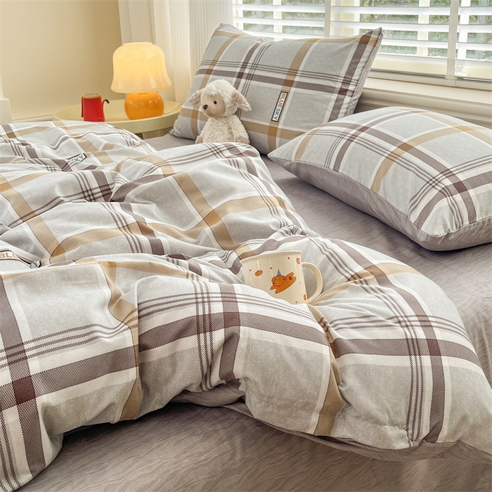 91家纺网 家纺一手货源 找家纺 郝媳妇家纺 2025新款植物羊绒加厚磨毛水洗棉亲肤棉三件套四件套 曼妙人生