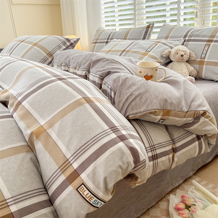 91家纺网 家纺一手货源 找家纺 郝媳妇家纺 2025新款植物羊绒加厚磨毛水洗棉亲肤棉三件套四件套 曼妙人生