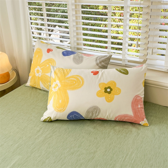 91家纺网 家纺一手货源 找家纺 郝媳妇家纺 2025新款植物羊绒加厚磨毛水洗棉亲肤棉三件套四件套 七彩花