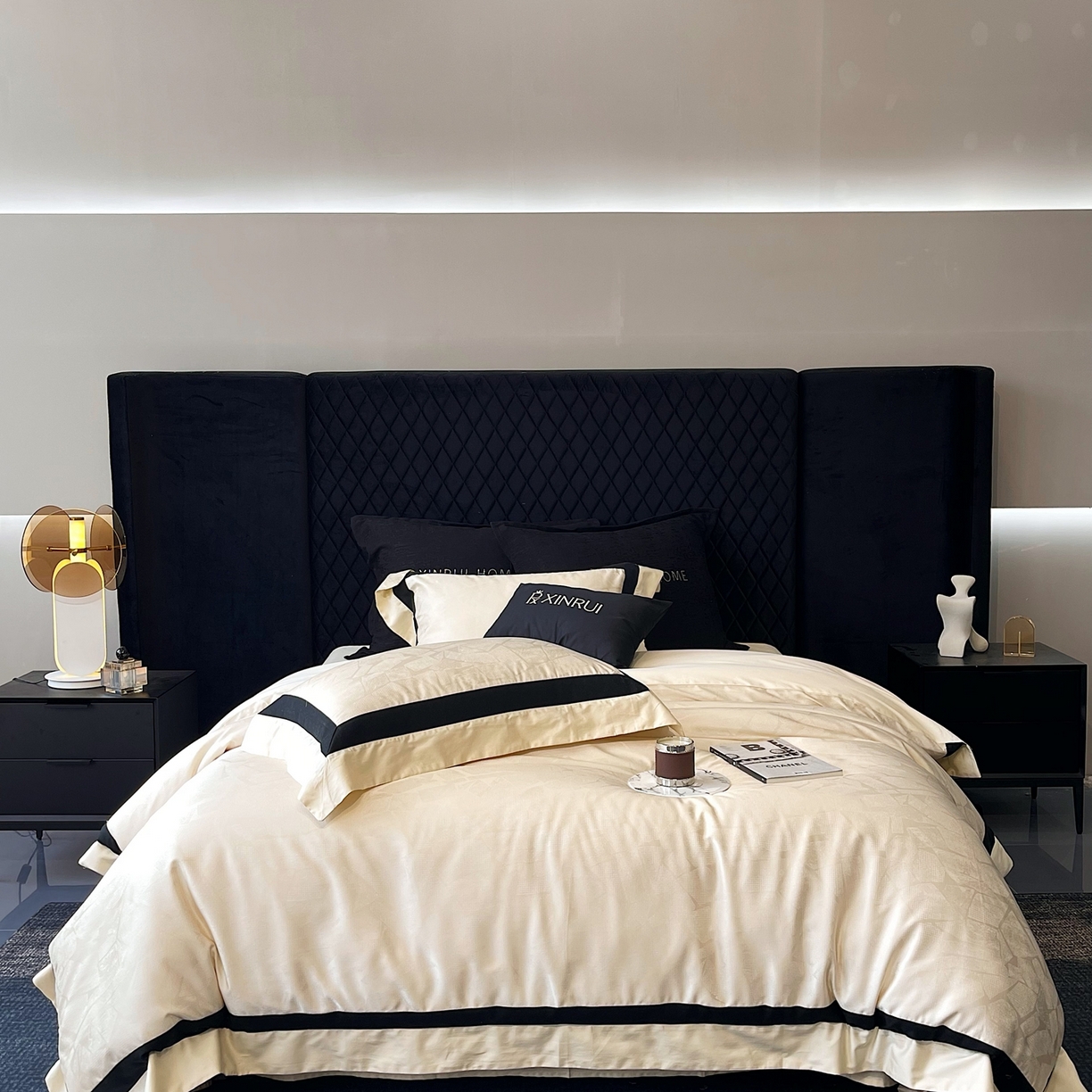 91家纺网 家纺一手货源 找家纺 馨蕊家居 2025秋冬新品高精密提花系列-棉-流金岁月（会员-20）劵后控价不低于399/419 流金岁月-香槟