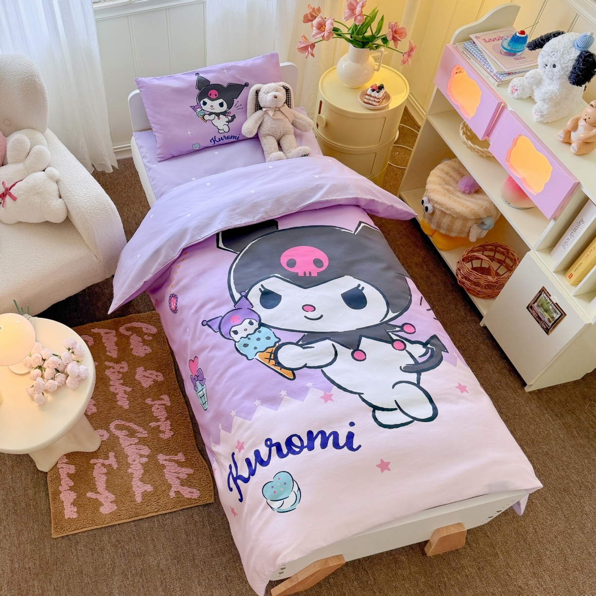 91家纺网 家纺一手货源 找家纺 名兮家居 2025新款全棉大版经典奥特曼幼儿园儿童套件【含防伪标】 贪吃库洛米