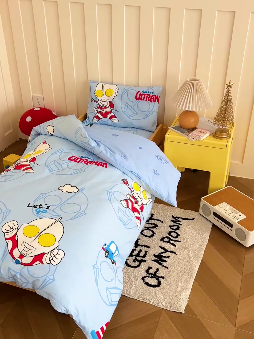 91家纺网 家纺一手货源 找家纺 名兮家居 2025新款全棉小版经典奥特曼-三丽鸥幼儿园儿童套件【含防伪标】 奥特兄弟