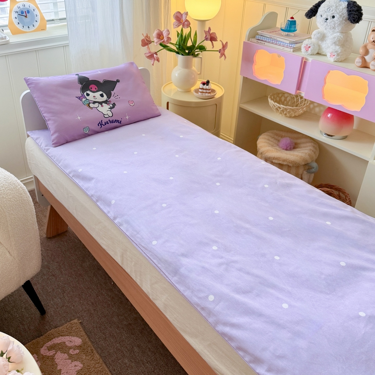 91家纺网 家纺一手货源 找家纺 名兮家居 2025新款全棉大版经典奥特曼幼儿园儿童套件【含防伪标】 贪吃库洛米