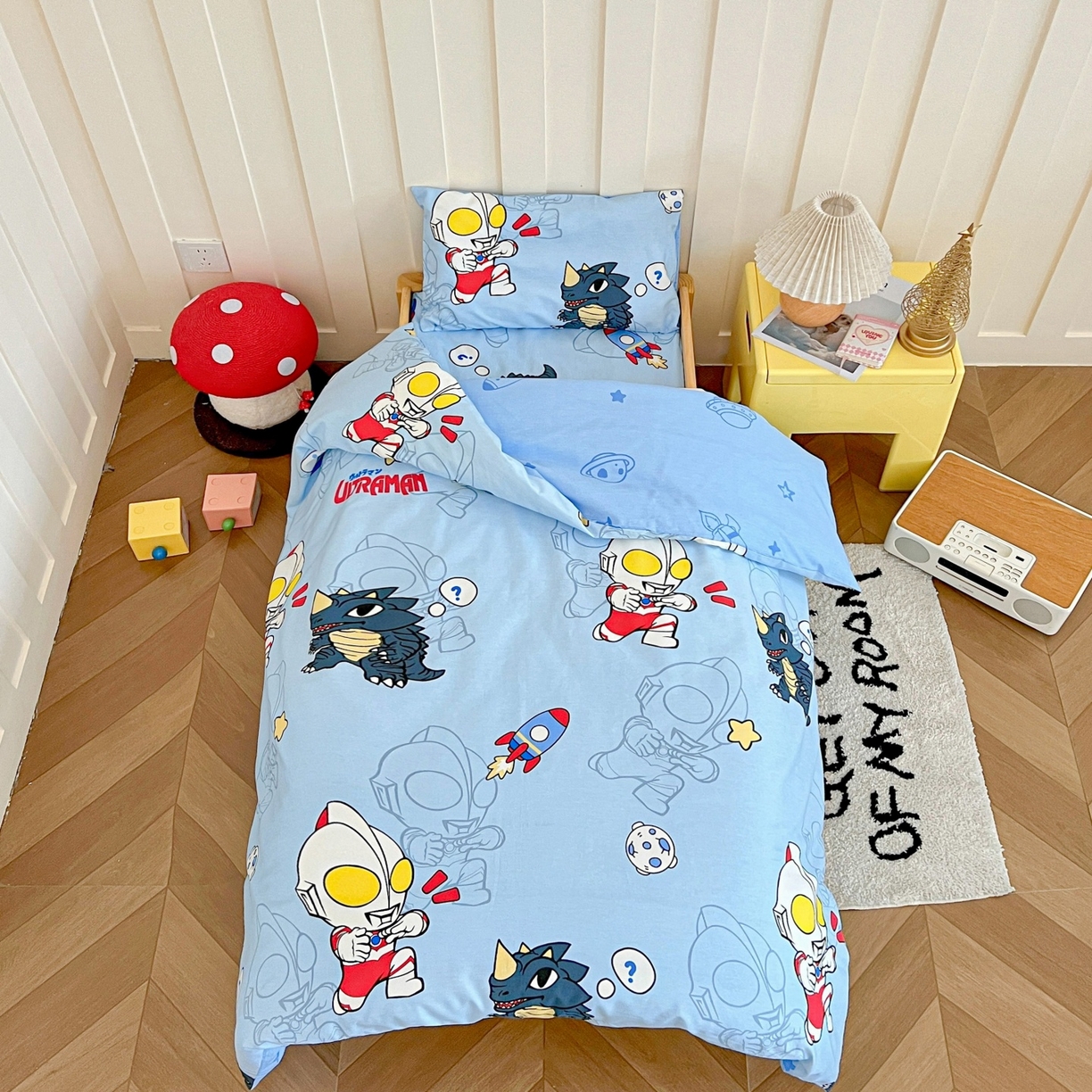 名兮家居 2025新款全棉小版经典奥特曼-三丽鸥幼儿园儿童套件【含防伪标】 奥特勇士