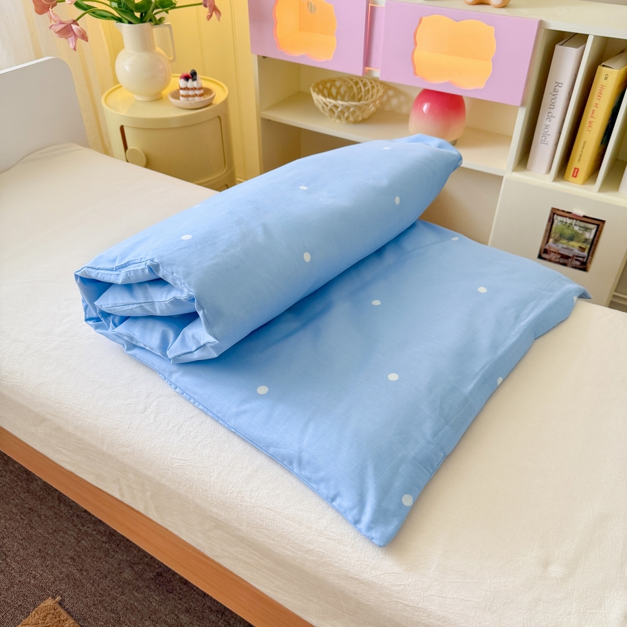 91家纺网 家纺一手货源 找家纺 名兮家居 2025新款全棉大版经典奥特曼幼儿园儿童套件【含防伪标】 微笑玉桂狗