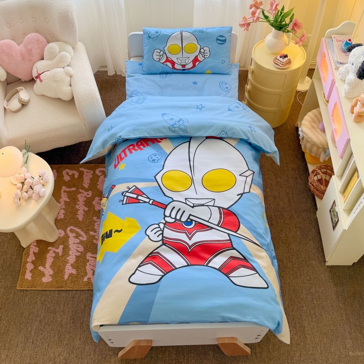 名兮家居 2025新款全棉大版经典奥特曼幼儿园儿童套件【含防伪标】 炫酷奥特曼