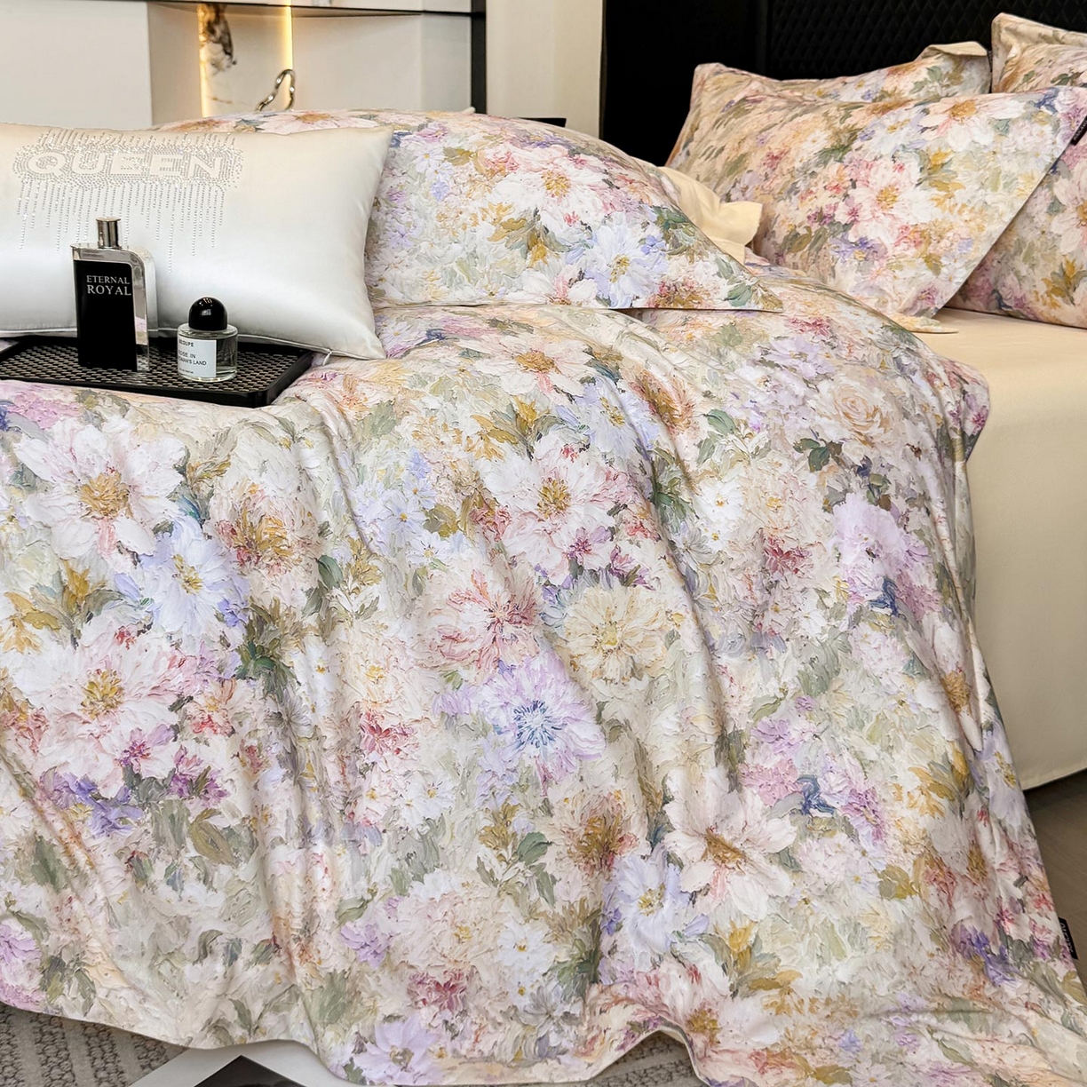 91家纺网 家纺一手货源 找家纺 （总） 2025秋冬新款轻奢新疆长绒棉纯棉磨毛加厚数码印花四件套花慕里