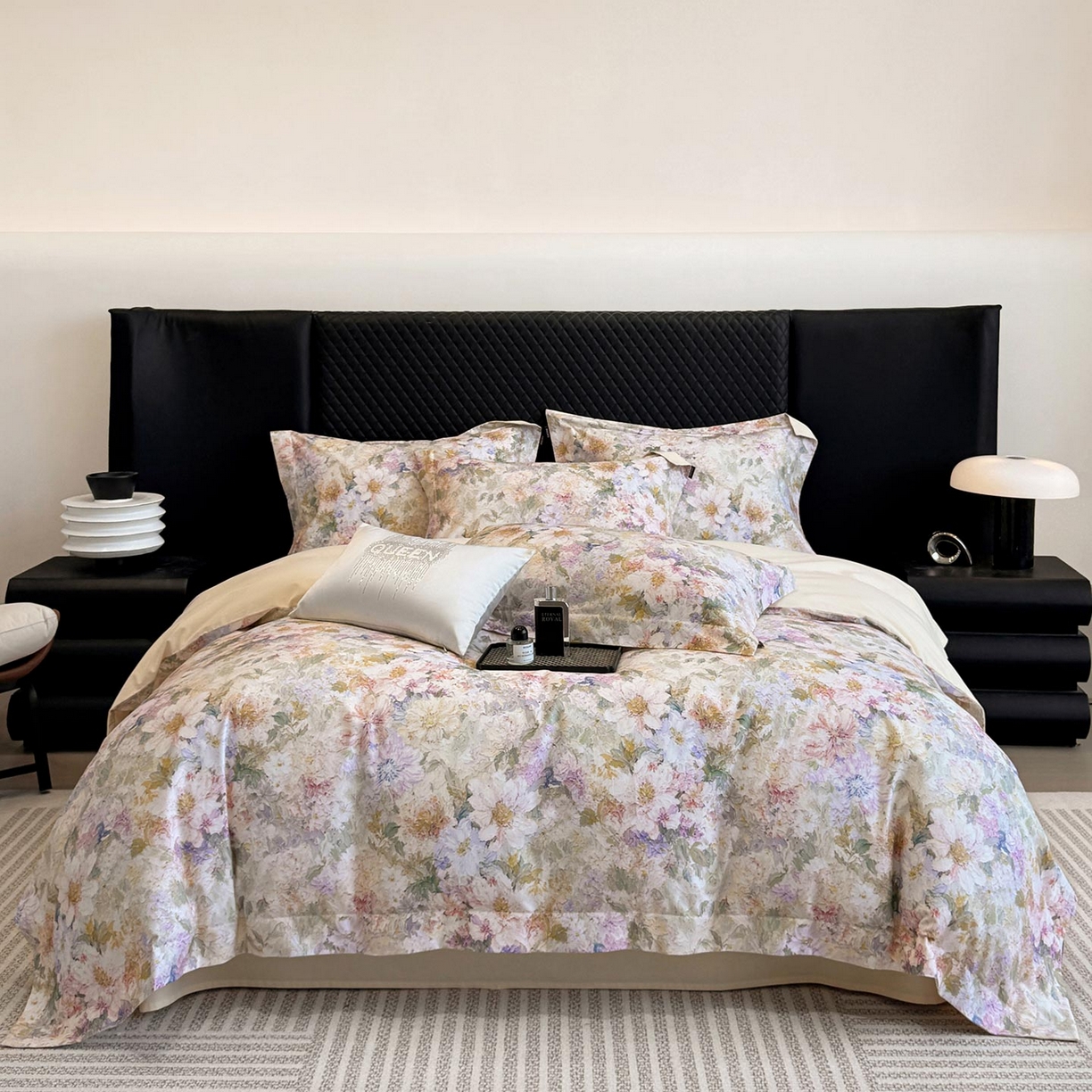 91家纺网 家纺一手货源 找家纺 （总） 2025秋冬新款轻奢新疆长绒棉纯棉磨毛加厚数码印花四件套花慕里