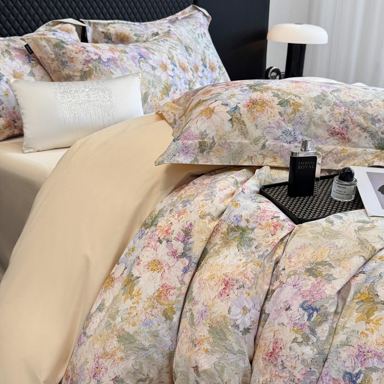 91家纺网 家纺一手货源 找家纺 （总） 2025秋冬新款轻奢新疆长绒棉纯棉磨毛加厚数码印花四件套花慕里