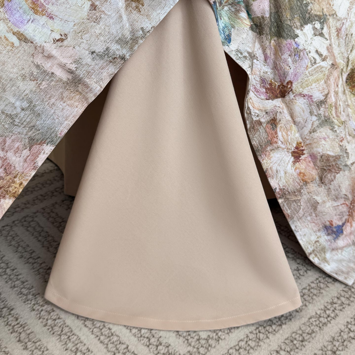 91家纺网 家纺一手货源 找家纺  2025秋冬新款轻奢新疆长绒棉纯棉磨毛加厚数码印花四件套花慕里 花慕里-米