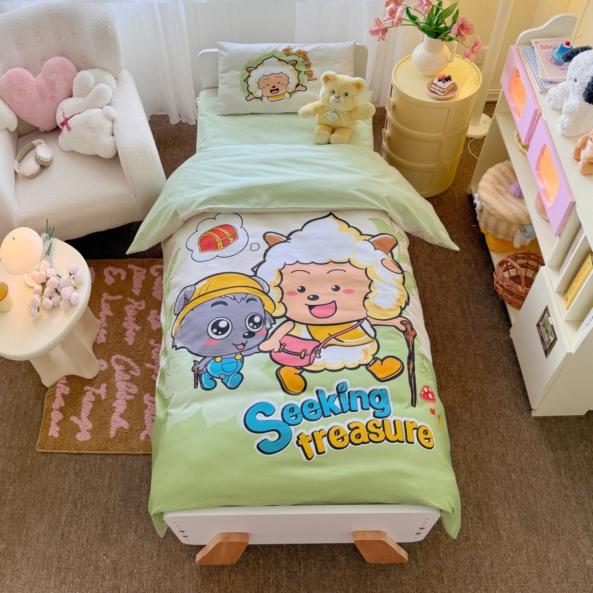 名兮家居 2025新款全棉大版经典奥特曼幼儿园儿童套件【含防伪标】 寻宝