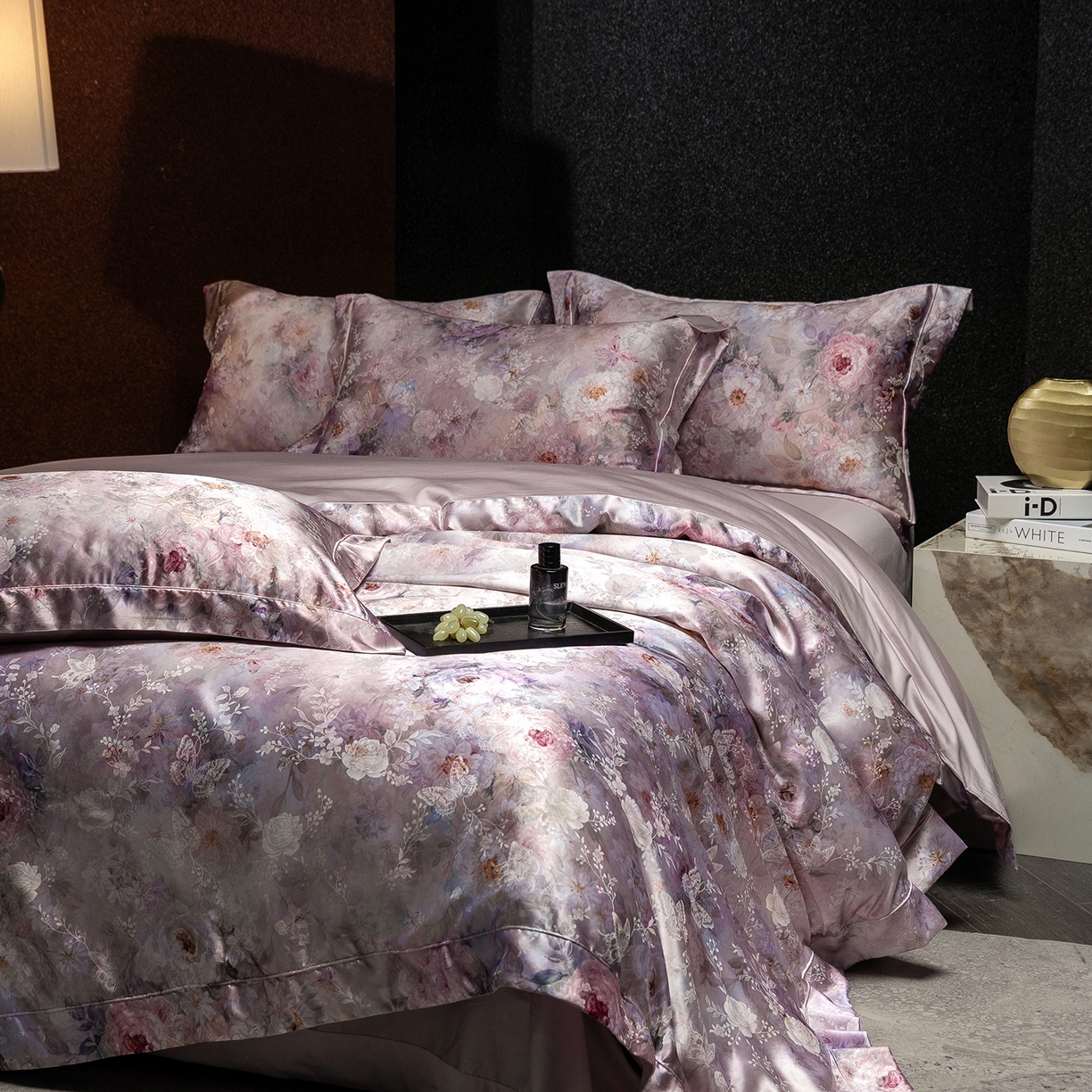 91家纺网 家纺一手货源 找家纺 （总）太古汇家居 2025新款桑真丝提花+印花系列四件套