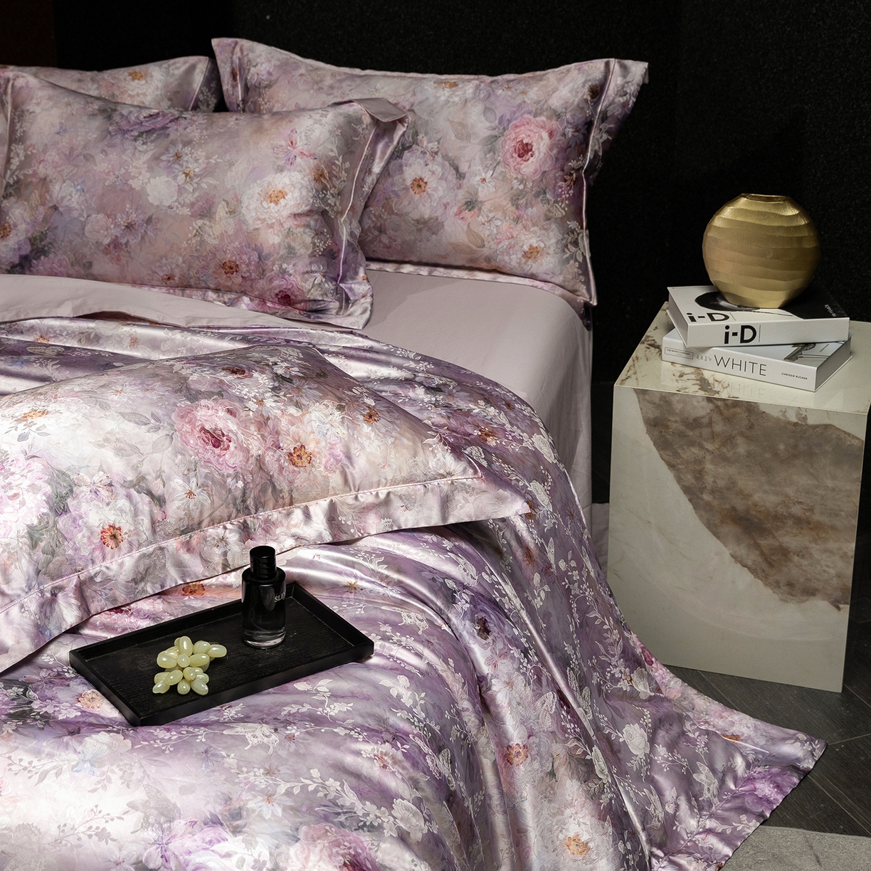 91家纺网 家纺一手货源 找家纺 （总）太古汇家居 2025新款桑真丝提花+印花系列四件套