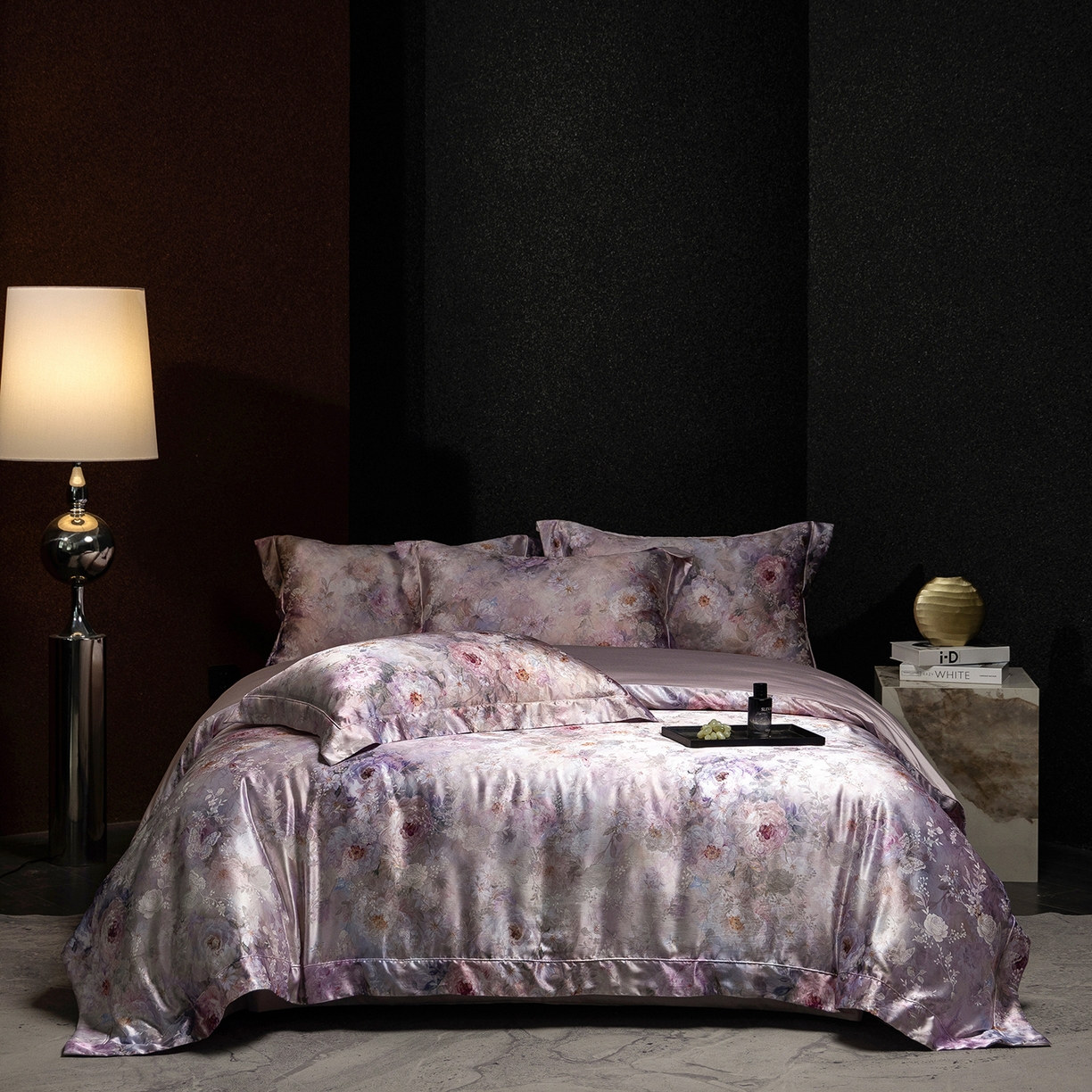 91家纺网 家纺一手货源 找家纺 （总）太古汇家居 2025新款桑真丝提花+印花系列四件套