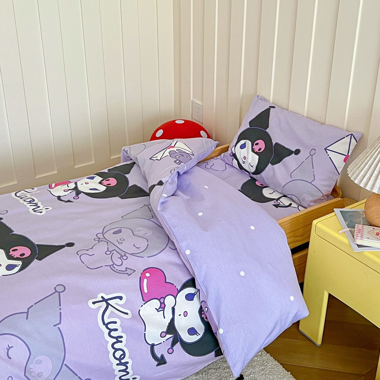 91家纺网 家纺一手货源 找家纺 名兮家居 2025新款全棉小版经典奥特曼-三丽鸥幼儿园儿童套件【含防伪标】 情书库洛米