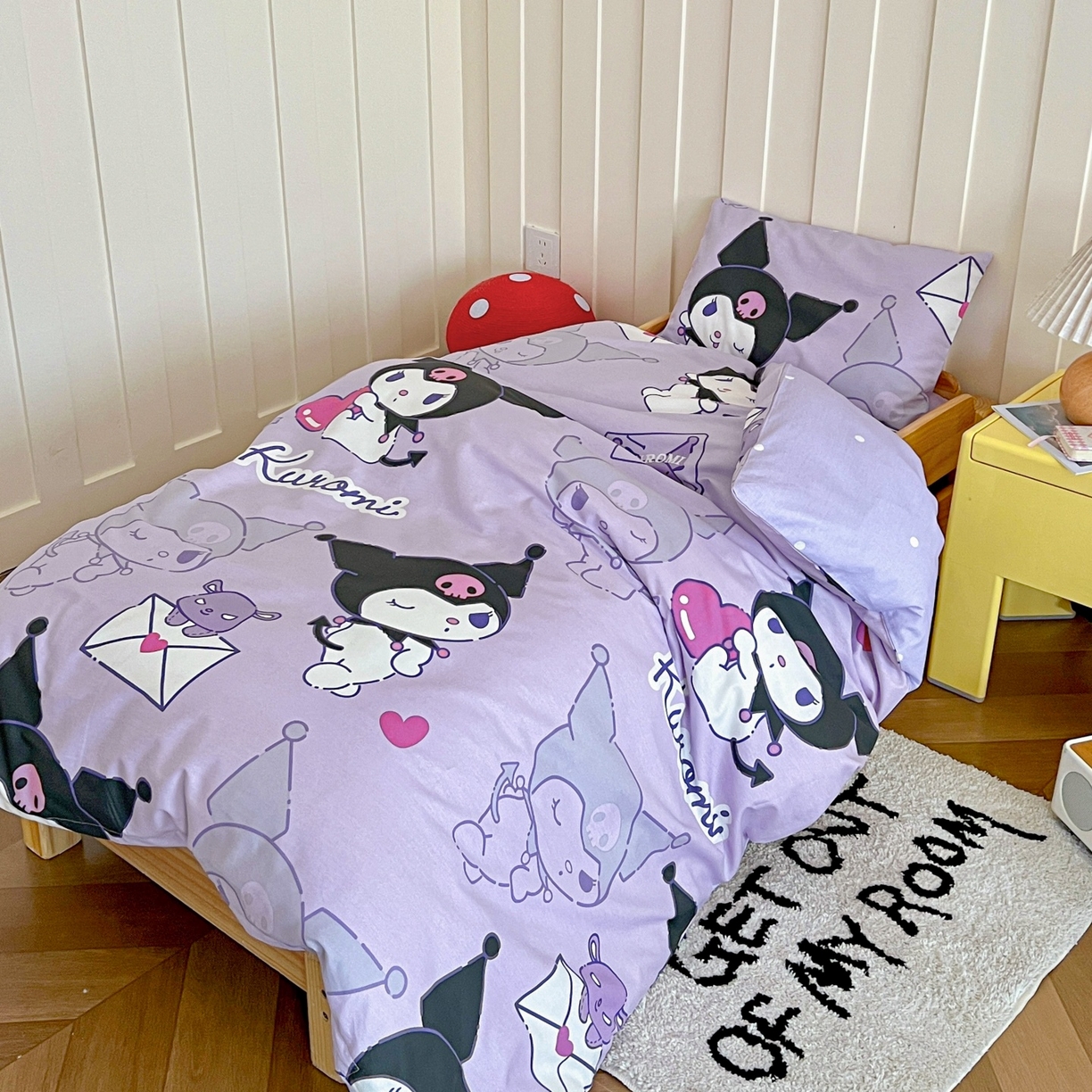 91家纺网 家纺一手货源 找家纺 名兮家居 2025新款全棉小版经典奥特曼-三丽鸥幼儿园儿童套件【含防伪标】 情书库洛米