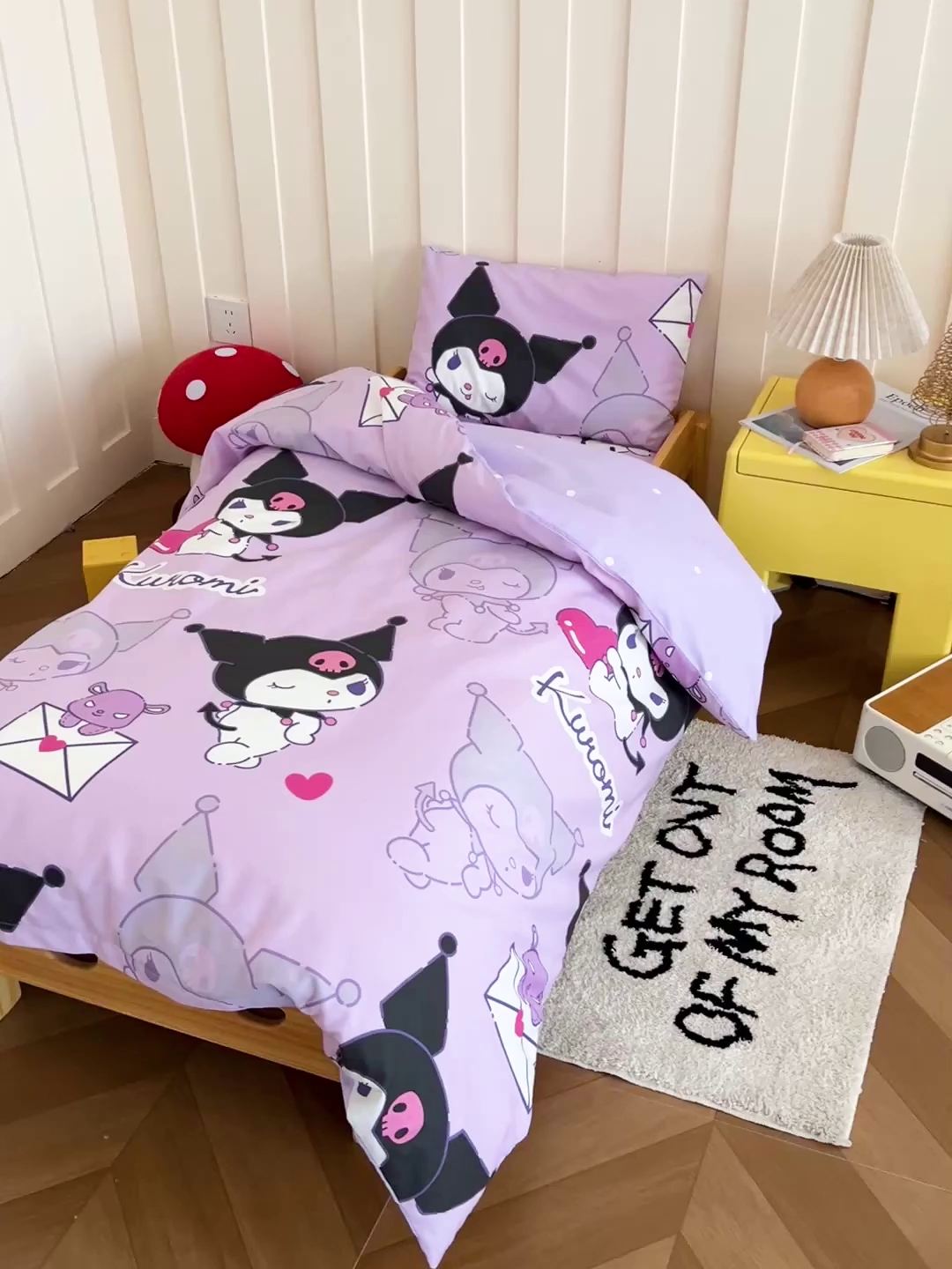 91家纺网 家纺一手货源 找家纺 名兮家居 2025新款全棉小版经典奥特曼-三丽鸥幼儿园儿童套件【含防伪标】 情书库洛米