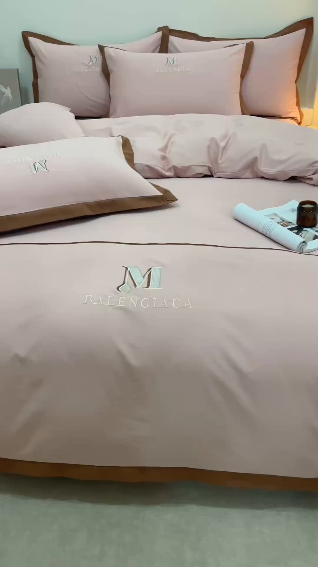 91家纺网 家纺一手货源 找家纺 （总）艾莱家纺 2025新款A类50S云柔棉加密柔顺磨毛四件套-依人梦