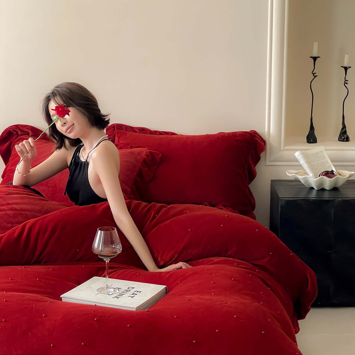 91家纺网 家纺一手货源 找家纺 （总）西西家居 2025新款全消光230g牛奶绒四件套-幸福宝珠（各平台严格控价劵后不低于318元起! 会员-20元）